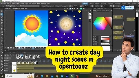 how to create day & night scene in opentoonz, opentoonz animation tutorial