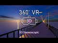 Infinite Bridge Over Water [360 VR, 3D stereoscopic]