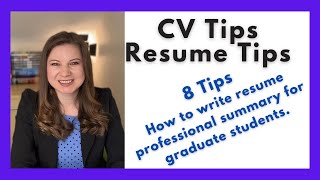 How to write an objective resume for graduates (example).
