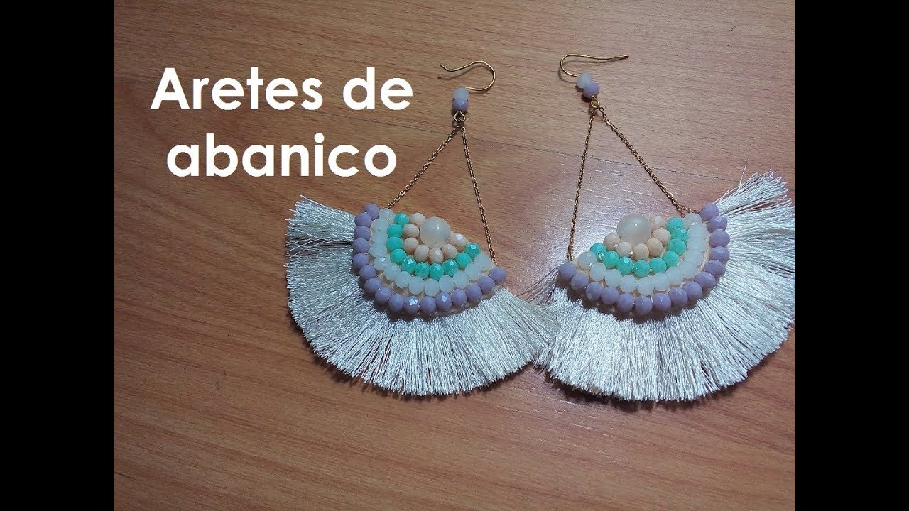 Como hacer aretes en forma de abanico
