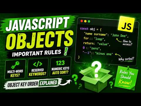 JavaScript Object Keys Tutorial | Multi-Word Keys, Reserved Keywords & Numeric Key Sorting | IT Wala