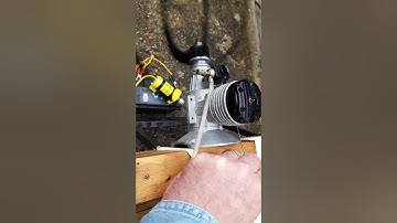 IRVINE 150 25cc rc glow engine test run, a real stump puller!