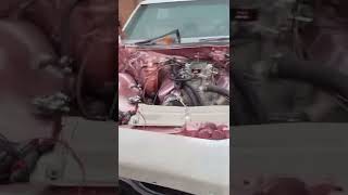 468 bbc 74 chevy caprice first start up after draining old bad gas.