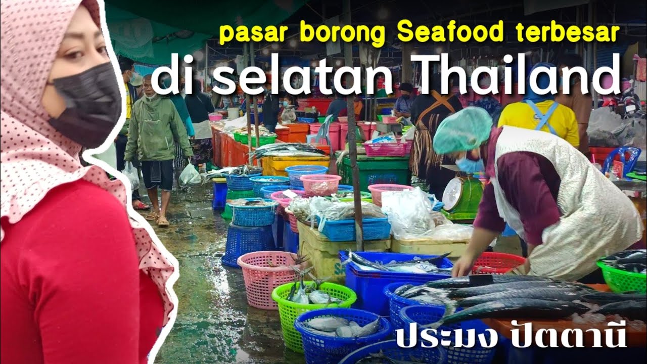 Pasar borong TERBESAR DAN SEAFOOD TERMURAH DI SELATAN THAILAND ตลาดประมง ปัตตานี