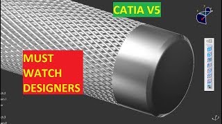 Catia V5 Tutorial For Beginners Knurling On Metal Technical Mms