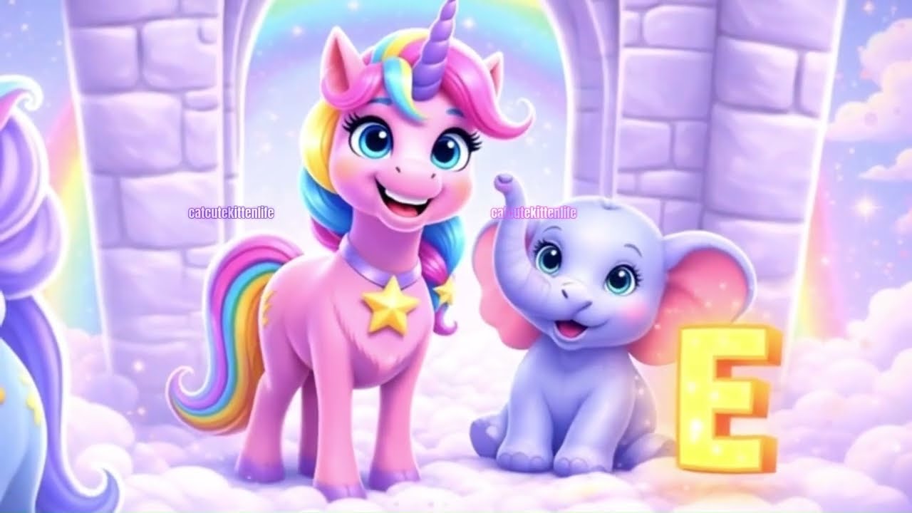 Learn English Alphabets A to Z 🦄 | A for Apple 🍎 | Fun Alphabet Song for Kids