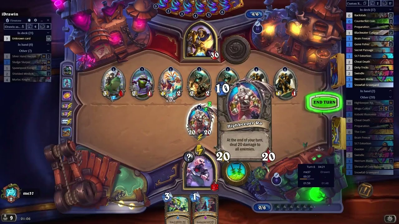 Summoning Highkeeper Ra (Hearthstone)