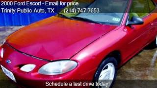 2000 Ford Escort ZX2 2dr Coupe for sale in Dallas, TX 75208