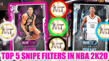 TOP 5 SNIPE FILTERS IN NBA 2K20! DO THIS RIGHT NOW! | NBA 2K20 MY TEAM