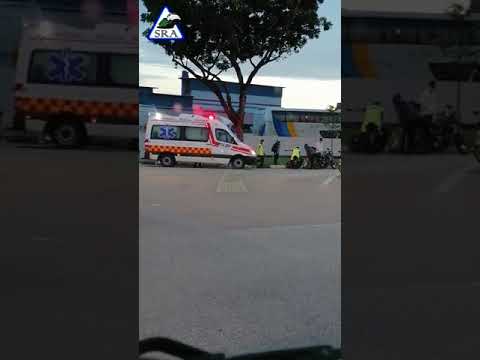 Accident at junction of international road and first lok yang road