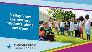 Valley View Elementary Students Plant New Trees At School