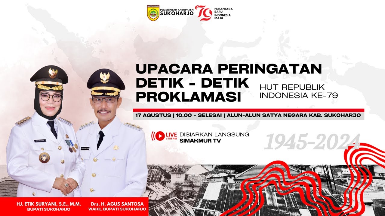 LIVE || UPACARA PERINGATAN DETIK DETIK PROKLAMASI HARI KEMERDEKAAN KE - 79 REPUBLIK INDONESIA