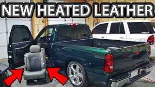 NBS Sierra and Silverado Power Heated Leather Seat Swap How to (Looks Factory!)