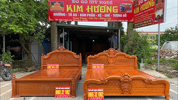 Giường Ngủ Luis Hoa Hồng Gỗ Gõ Đỏ Siêu Vip Giá Xưởng 0397041675