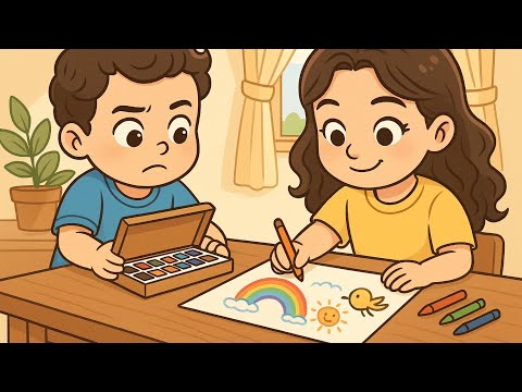 قصة آدم وصوفي وصندوق الألوان