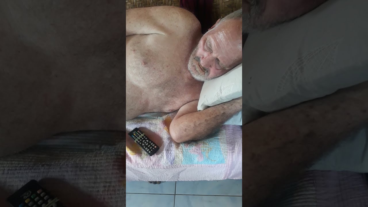 Grandpa fell asleep while watching news