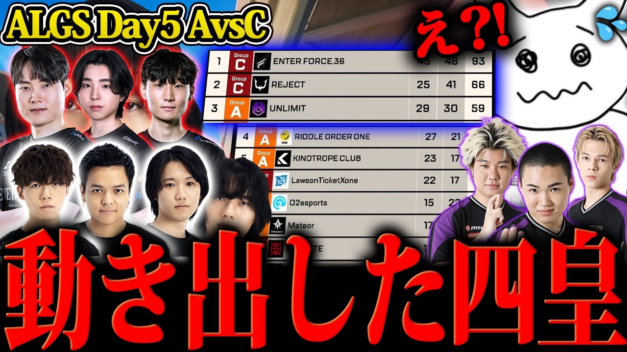 【ALGS AvsC】激闘を繰り広げるANの四皇達に驚きが止まらない1tappy【REJECT/APEX】