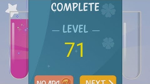 How To Solve Water Color Sort Level 71 | Shorts video