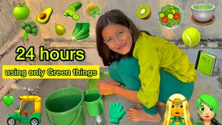 Using Only Green Things For 24 hours || Eating only Green Food || Aman dancer real