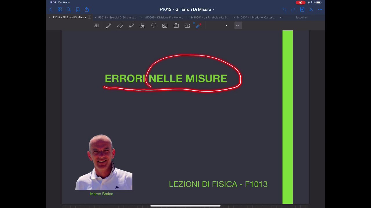 F1012 - Gli Errori Nelle Misure - Lezioni Di fisica - YouTube