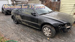 First wash in 15 years: Abandon barn find eg civic si Extremely Dirty