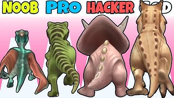 NOOB vs PRO vs HACKER vs GOD in Jurassic Merge Run