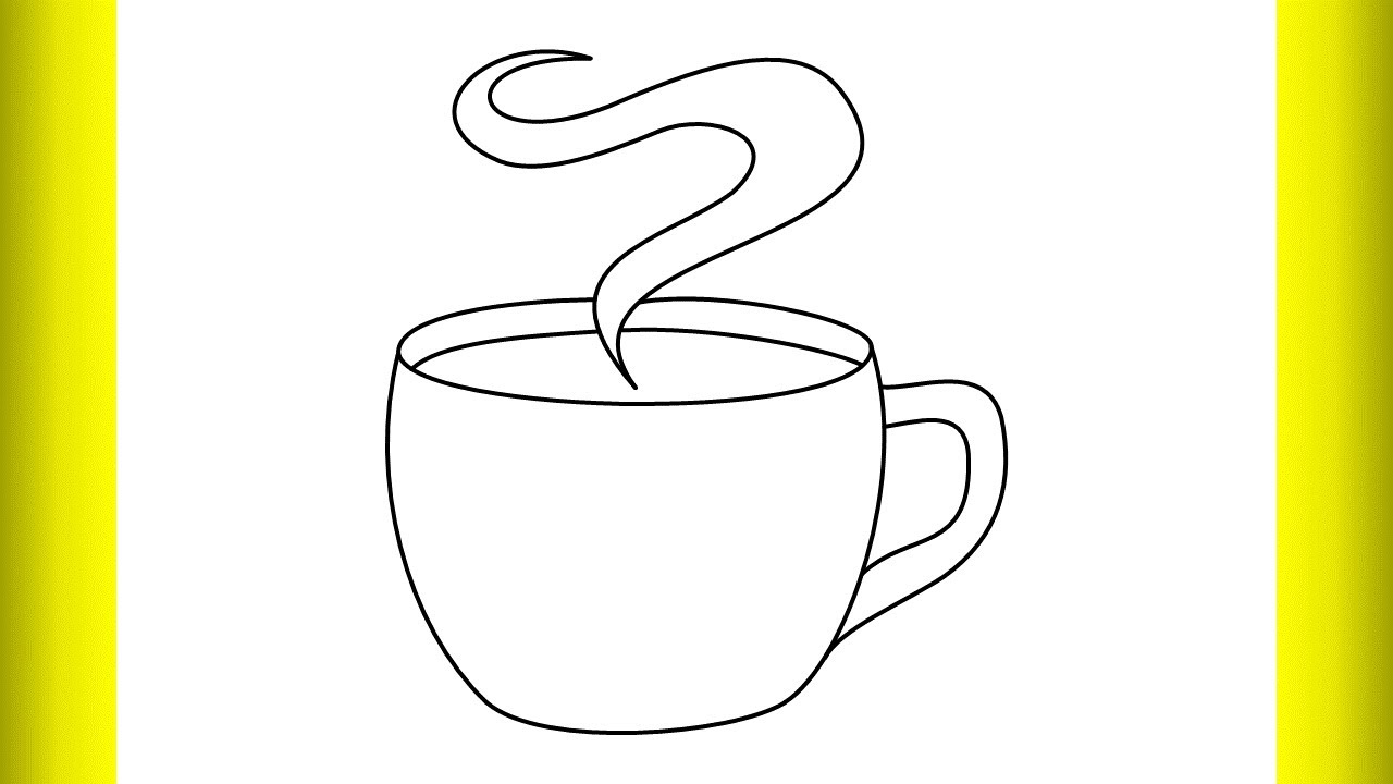 How To Draw A Coffee Cup Step By Step / Drawing Creation / YouTube