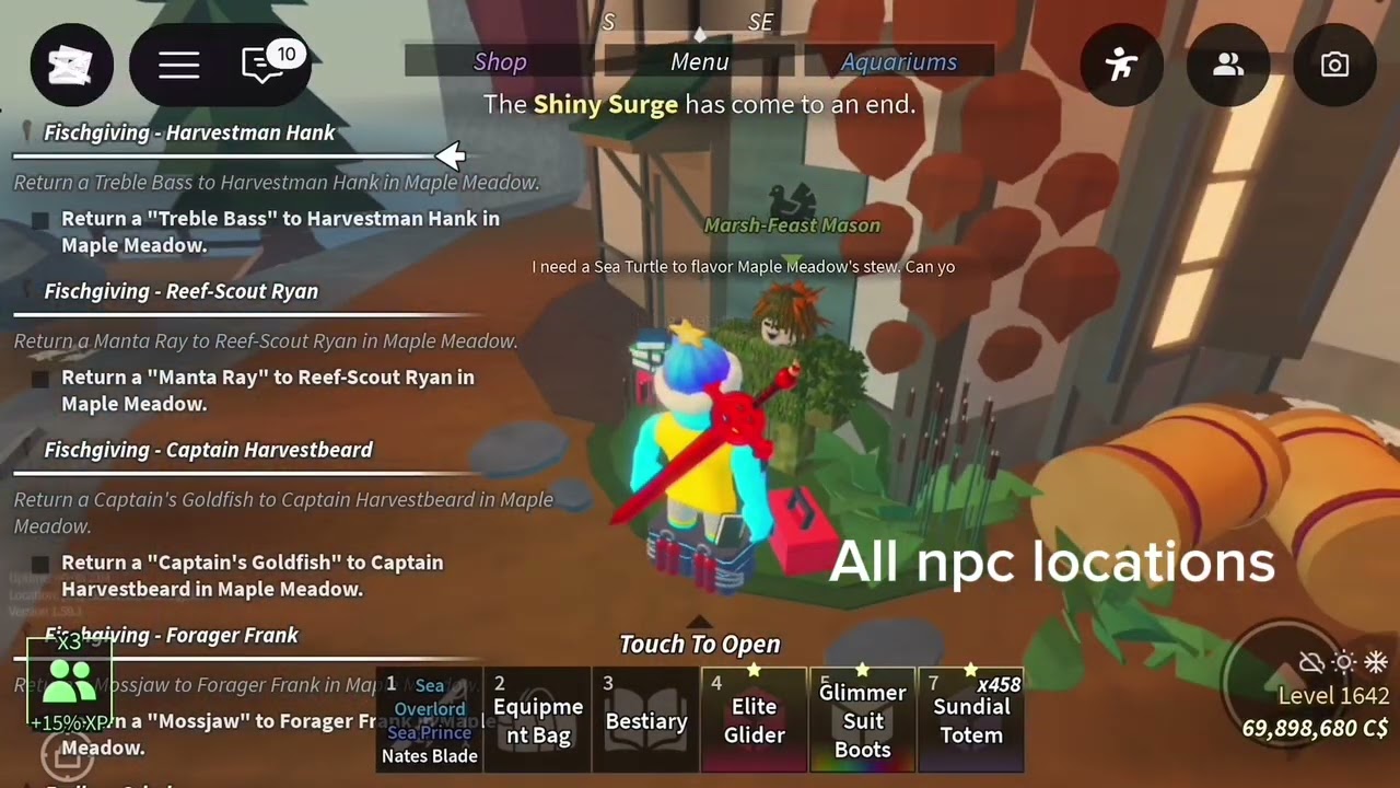 All npc locations for fisch turkey update 