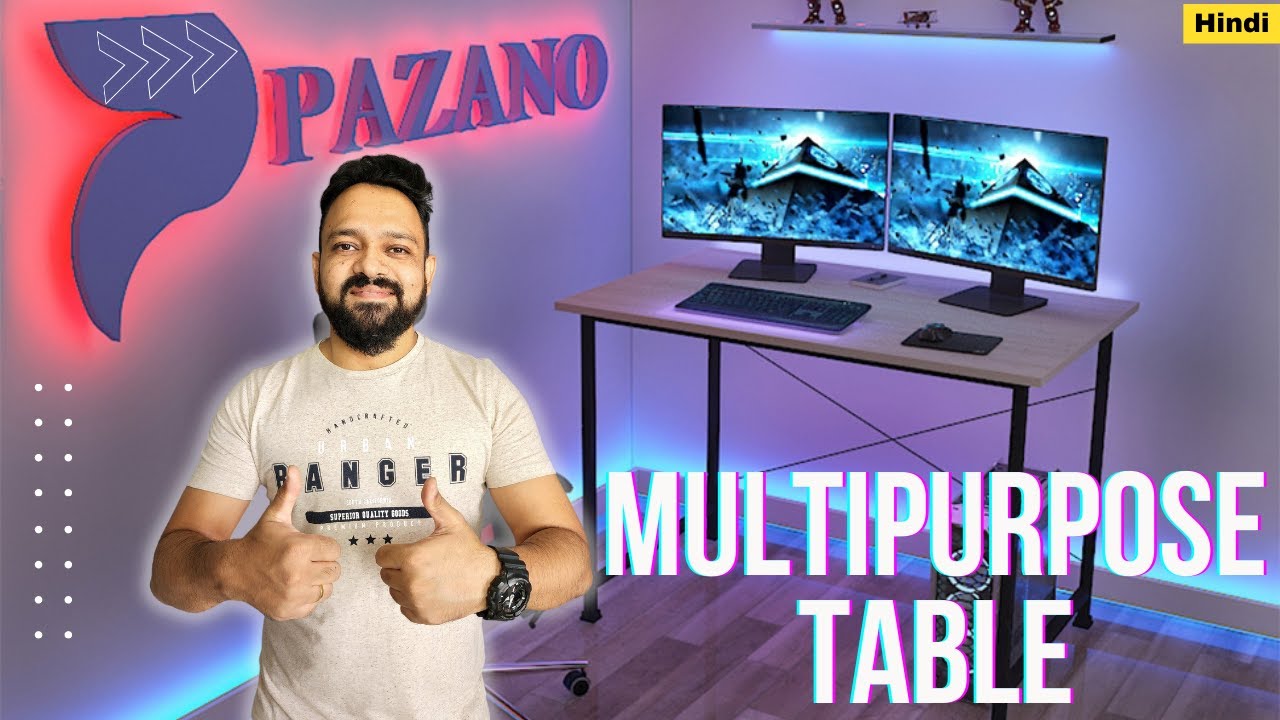 PAZANO Table Study Computer Office Table for Adults 【L90xW60cm】 Computer  Table for Home,Work Office Desk,pc Desktop Table,Wooden Table for Office  Work