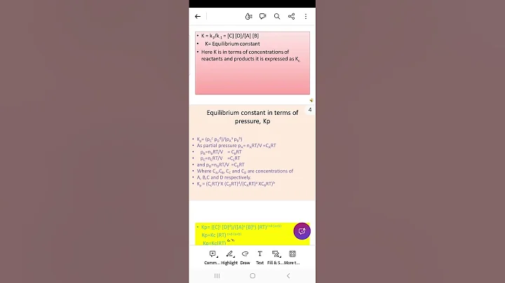 Kp , Kc and Kx : expressions and relation