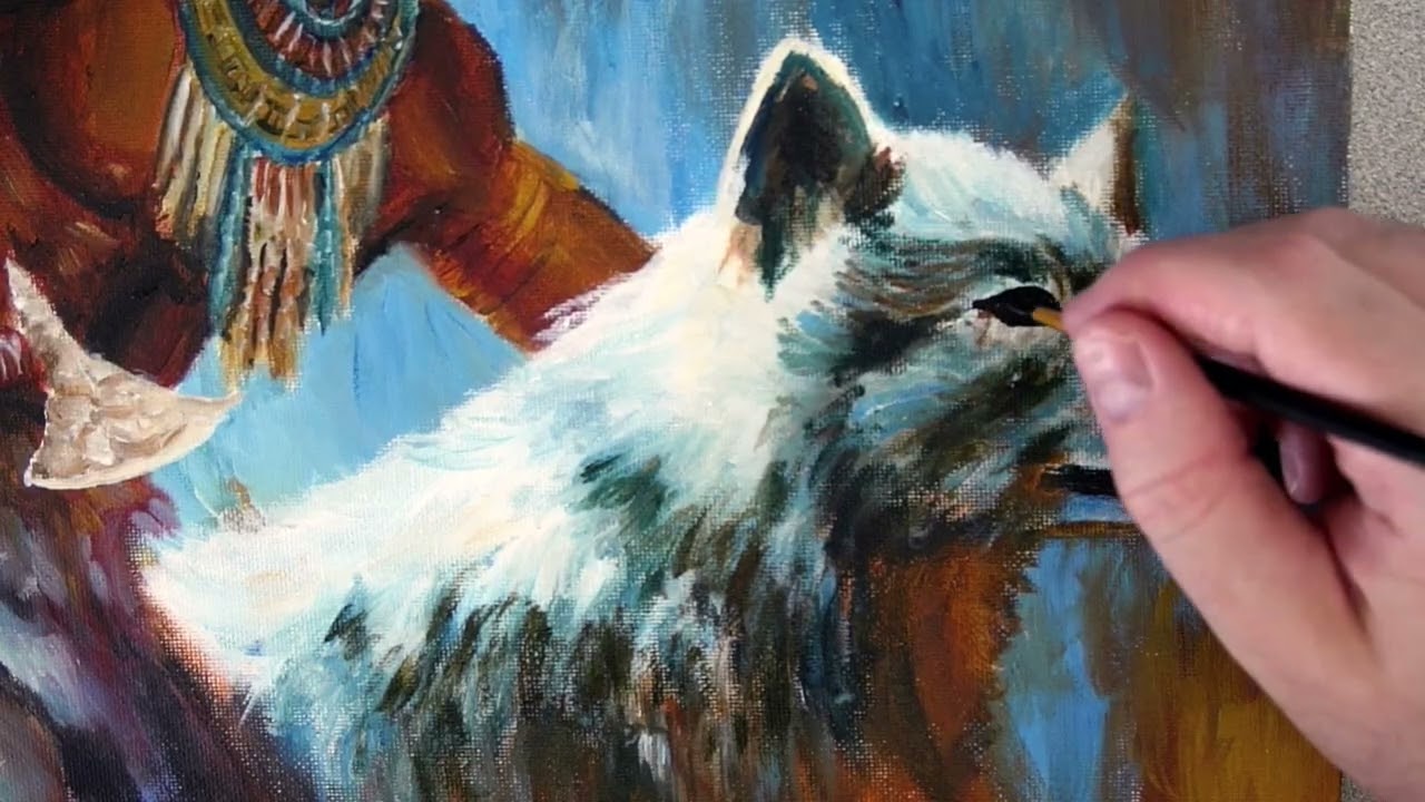 AMERI⭐︎UND OIL PAINTING GATHER TOP ASMR Oil Painting: Final Touches & Completion | Native Warrior