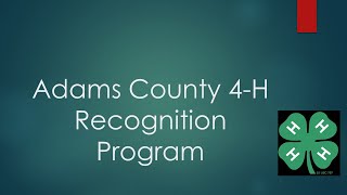 2020  4 H Awards program