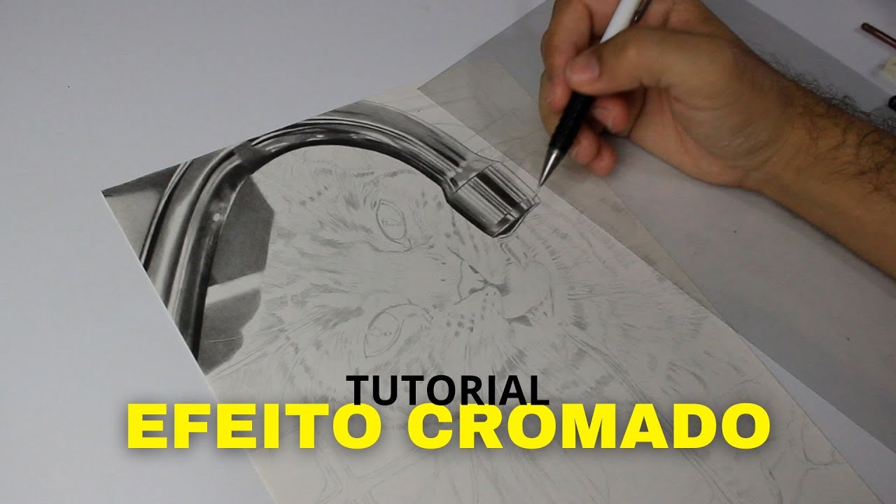 Como Desenhar Efeito Cromado ( metal ) Passo a Passo