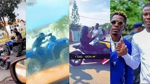 Shatta wale And stonebwoy show massive love  again, as they race and display their motorcycle skills