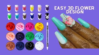 3D Flowers Using Carving Gel | Simple Vertical Ombre