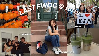 LAST FIRST WEEK OF CLASSES as a PREMED senior at TUFTS uni vlog