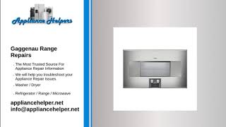 Gaggenau Range Repair