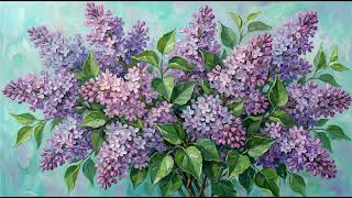 4K Lilac Flowers Oil Painting | Spring Floral Frame TV Art Screensaver | Botanical Gallery Display screenshot 1