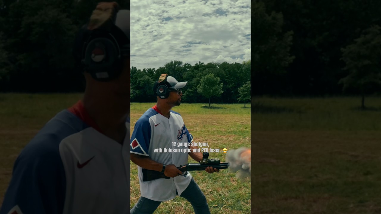 12 gauge shotgun w/ Holosun optic and PEQ-15 IR laser. 