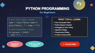 Python Programming for Beginners Algorithms, Errors, Pseudocode, and How Computers Work Explained