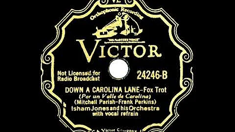 1933 Isham Jones - Down A Carolina Lane (Eddie Stone, vocal)