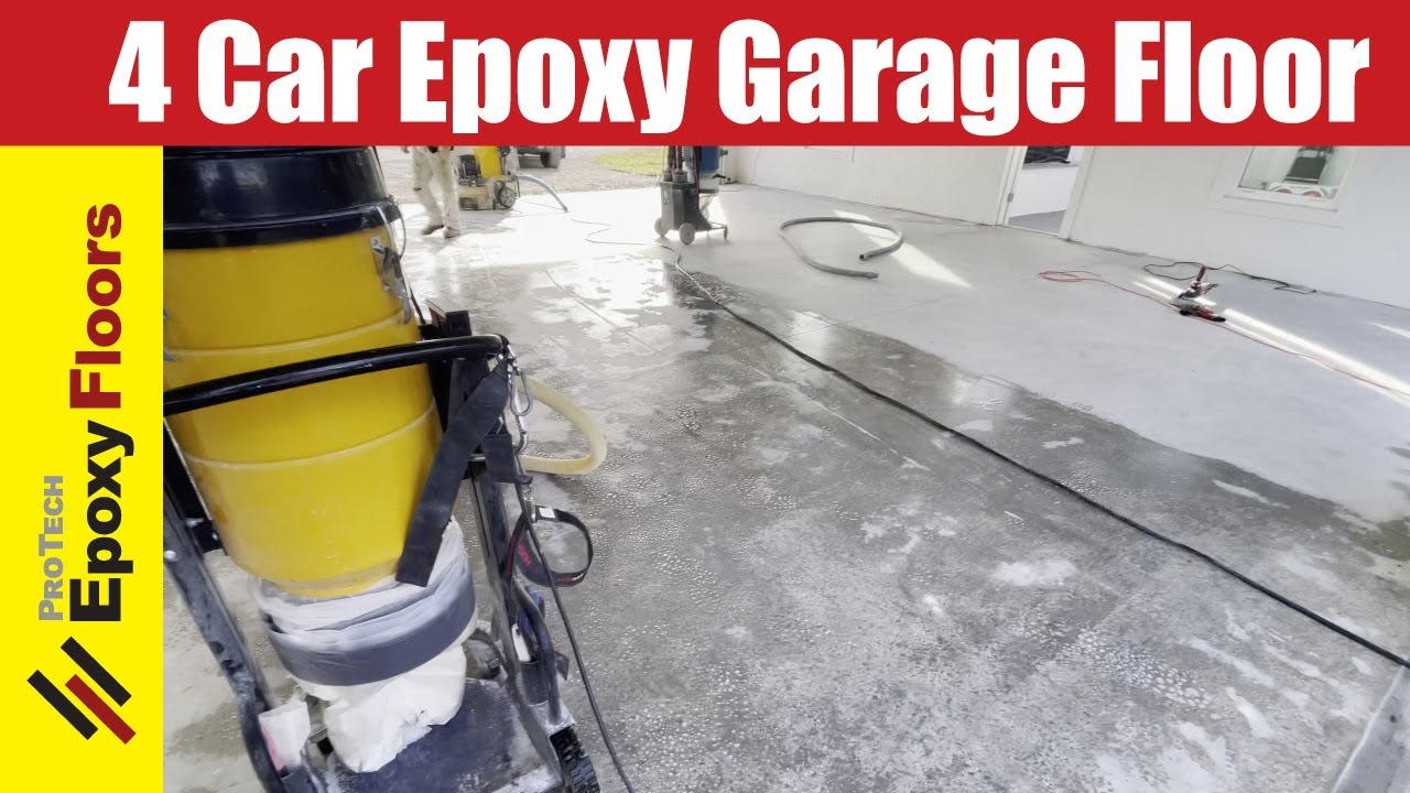 4 Car Garage Epoxy Floor - YouTube