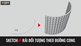 ✅[ SKETCHUP ] RẢI ĐỐI TƯỢNG THEO ĐƯỜNG DẪN - JHS Powerbar: Copy Along Path