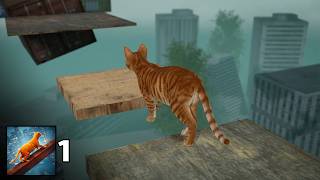 Going Up Cat Runner 3D - Gameplay (iOS, Android) part 1 screenshot 3