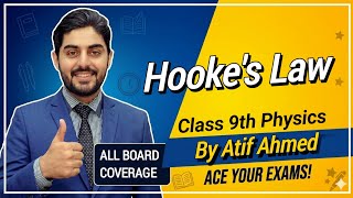 Hooke's law class 9 | matric part 1 physics ch 7 hookes law | 9th class physics city | urdu hindi