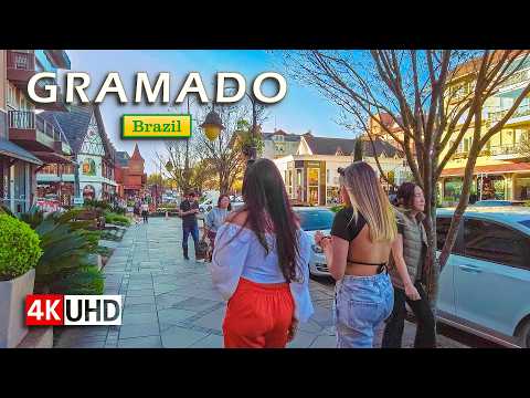 🇧🇷 Not Just Winter — Sunny Walk in Gramado — Brazil’s European-Style Town — Walking Tour 【 4K UHD 】