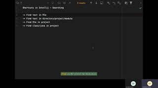 IntelliJ IDEA Shortcut Keys - Searching