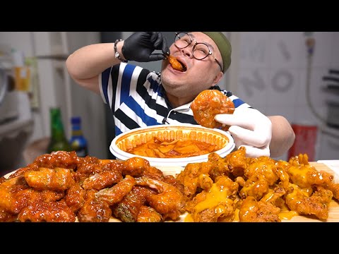 맥주 원샷을 부르는 새우가 통째로! 치킨 X 새우의 콜라보│Chicken and beer_Shrimp Mukbang Eatingshowㅅ