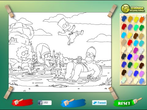 The Simpsons Coloring Pages For Kids The Simpsons Coloring Pages Games Youtube