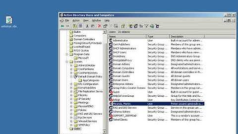Desbloqueando el usuario via VBScript
